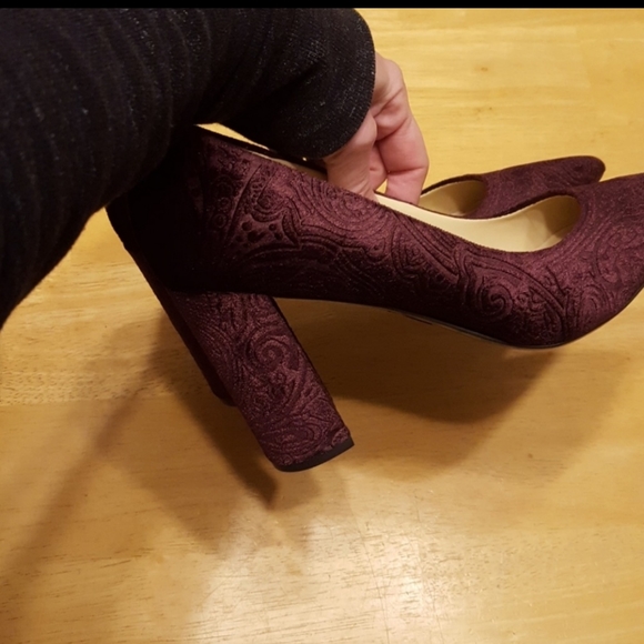NWOT Nine west jayvee velvet high heel shoe - Picture 3 of 9